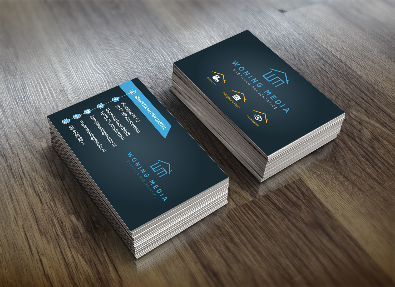 Business Card Design by Atul Parmar for Woning Media | Design #8543582