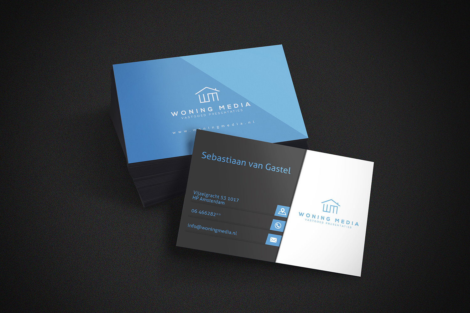 Business Card Design by Coneagles for Woning Media | Design #9181977