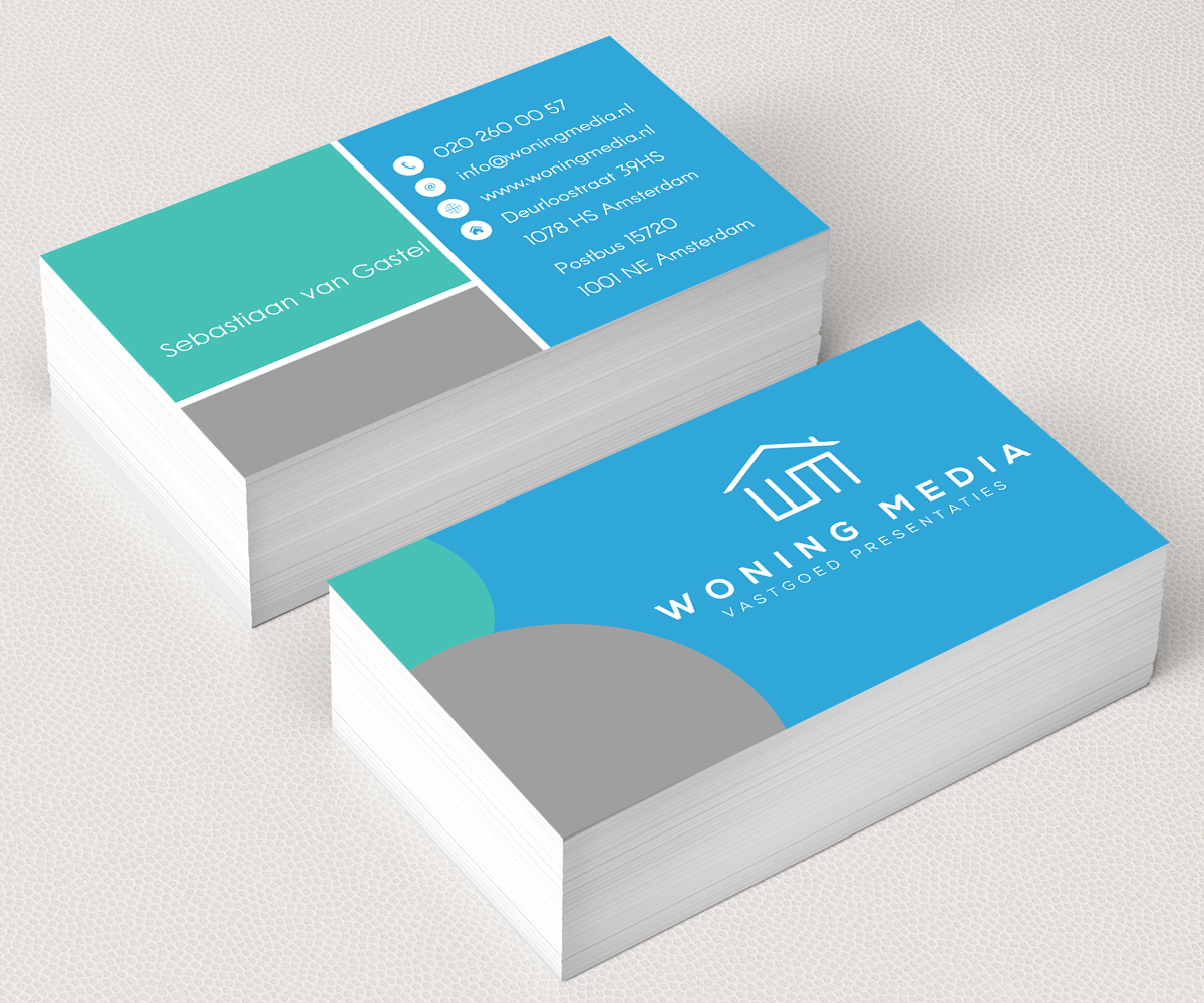 Business Card Design by M6G for Woning Media | Design #9217723
