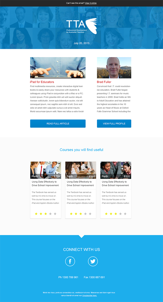 Newsletter-Design von Budi Tanrim für TTA | Design: #2015070