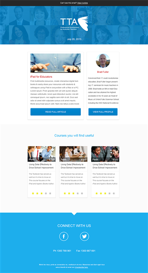 Newsletter-Design von Budi Tanrim für TTA | Design: #2015107