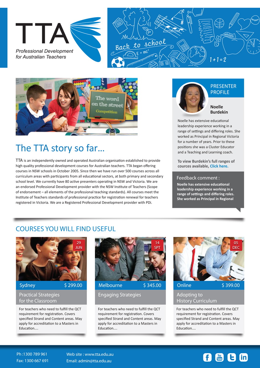 Newsletter Design by rkailas for TTA | Design #2014138