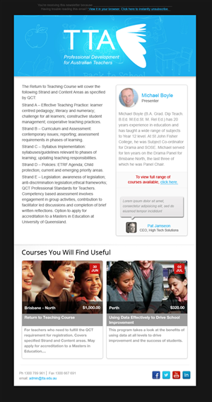 Newsletter-Design von nisarzenith für TTA | Design #2015500