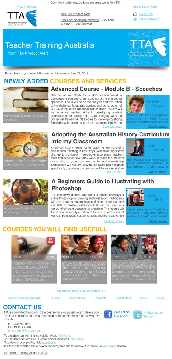 Newsletter Design by Jay for TTA | Design #2001011