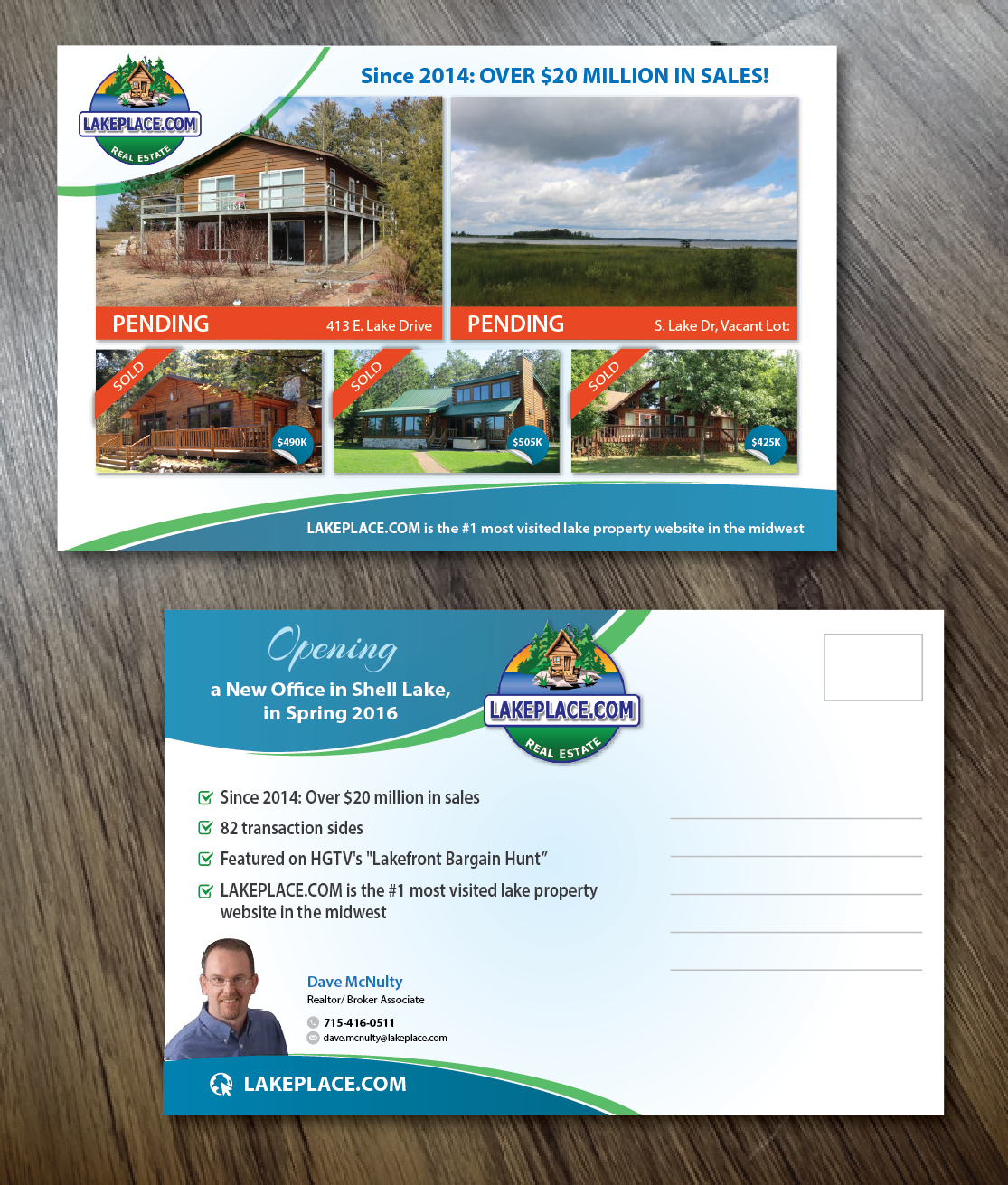Postcard Design by alex989 for Lakeplace.com | Design #9173631
