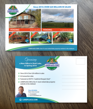 Postcard Design by alex989 for Lakeplace.com | Design: #9173631