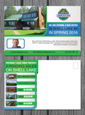 Postcard Design by creative.bugs for Lakeplace.com | Design: #8533427