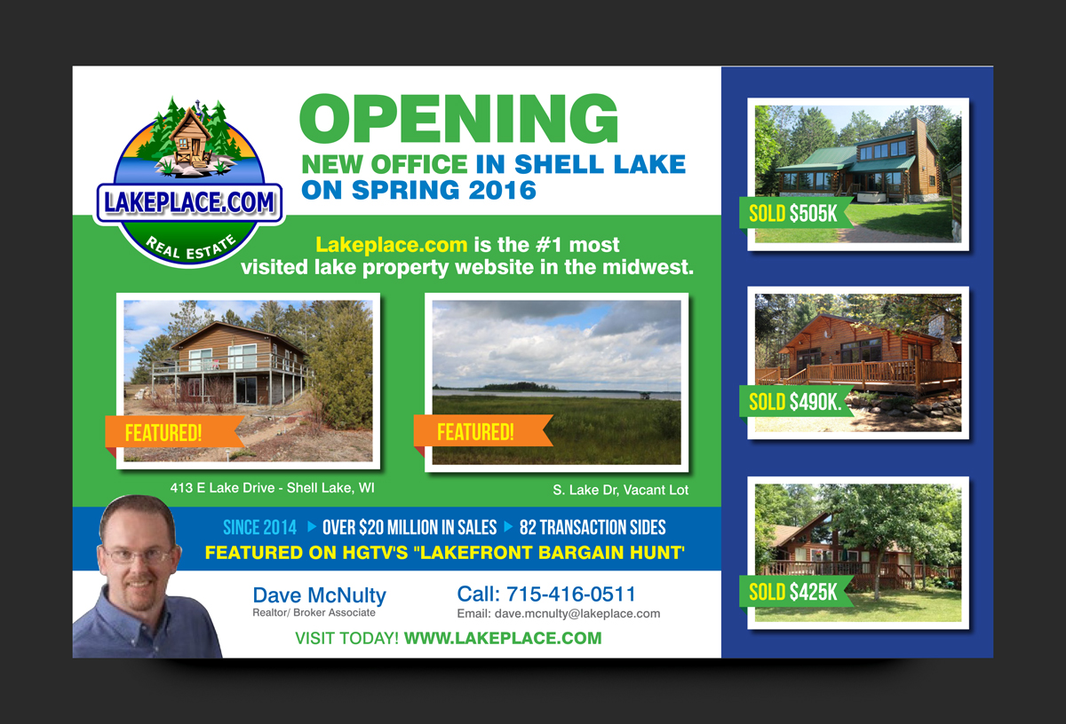 Postcard Design by rkailas for Lakeplace.com | Design #9182080