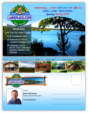 Postcard Design by citygirl17 for Lakeplace.com | Design #9179229