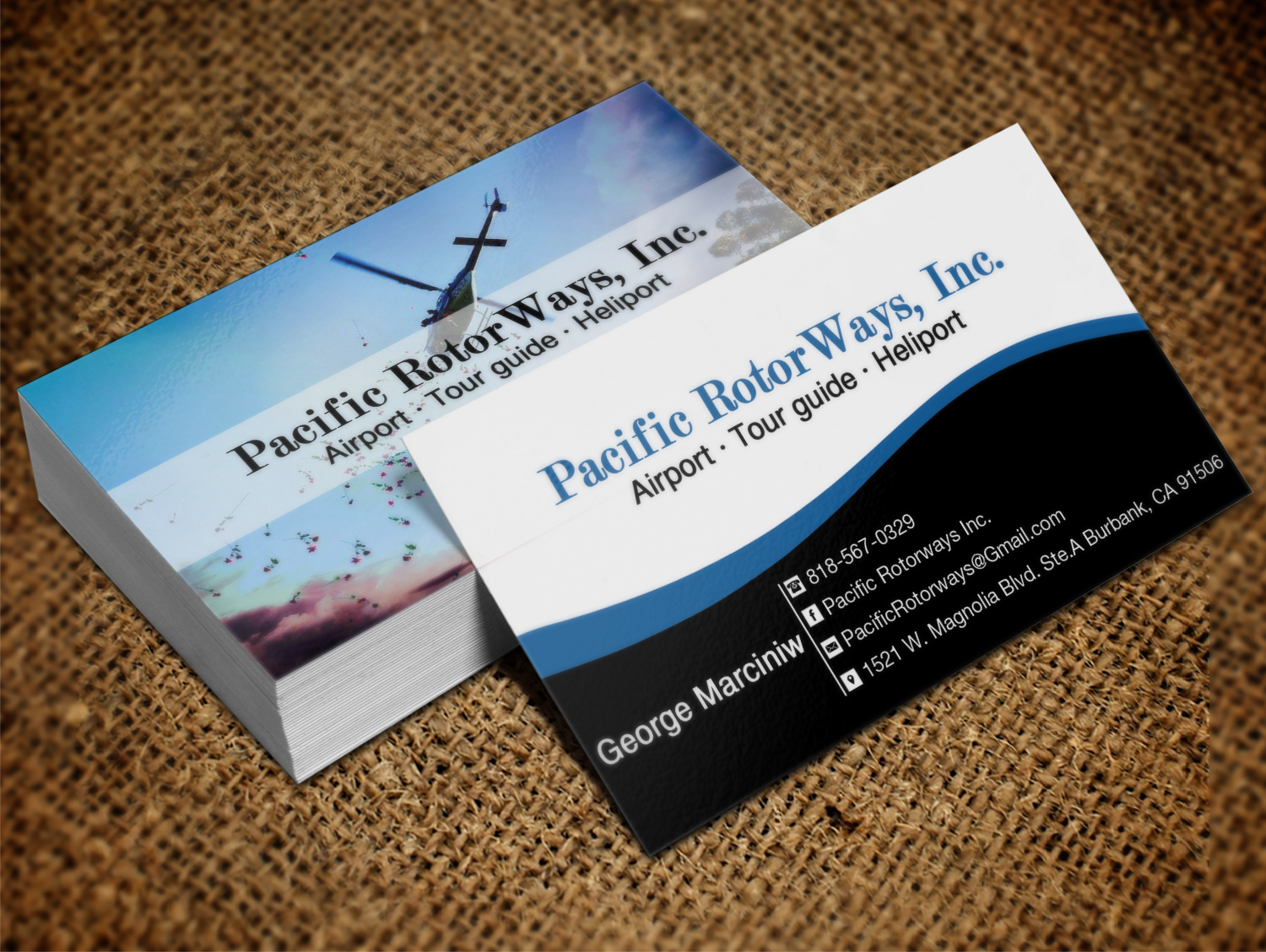 Business Card Design by Lanka Ama for Pacific RotorWays, Inc. | Design #8530059