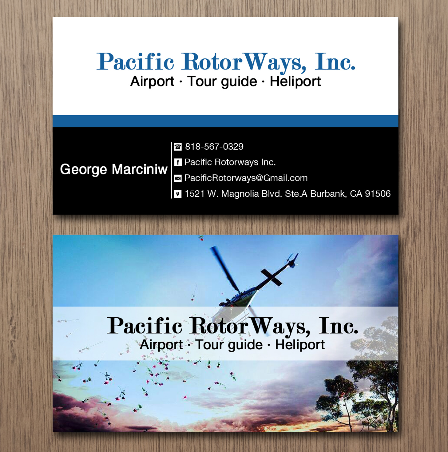 Business Card Design by Lanka Ama for Pacific RotorWays, Inc. | Design #8530064
