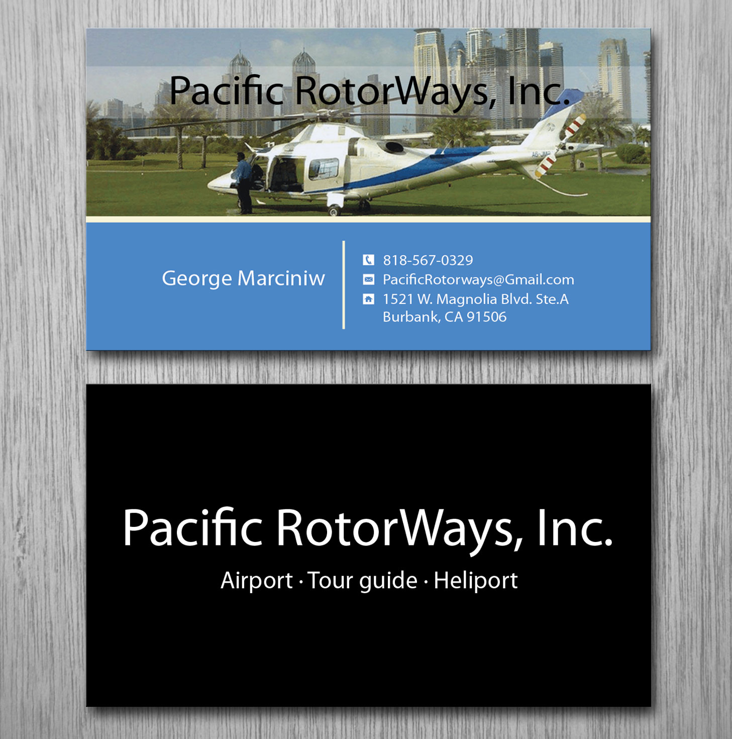 Business Card Design by Lanka Ama for Pacific RotorWays, Inc. | Design #8530081