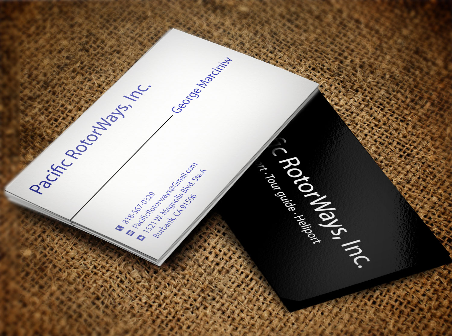 Business Card Design by Lanka Ama for Pacific RotorWays, Inc. | Design #8530083