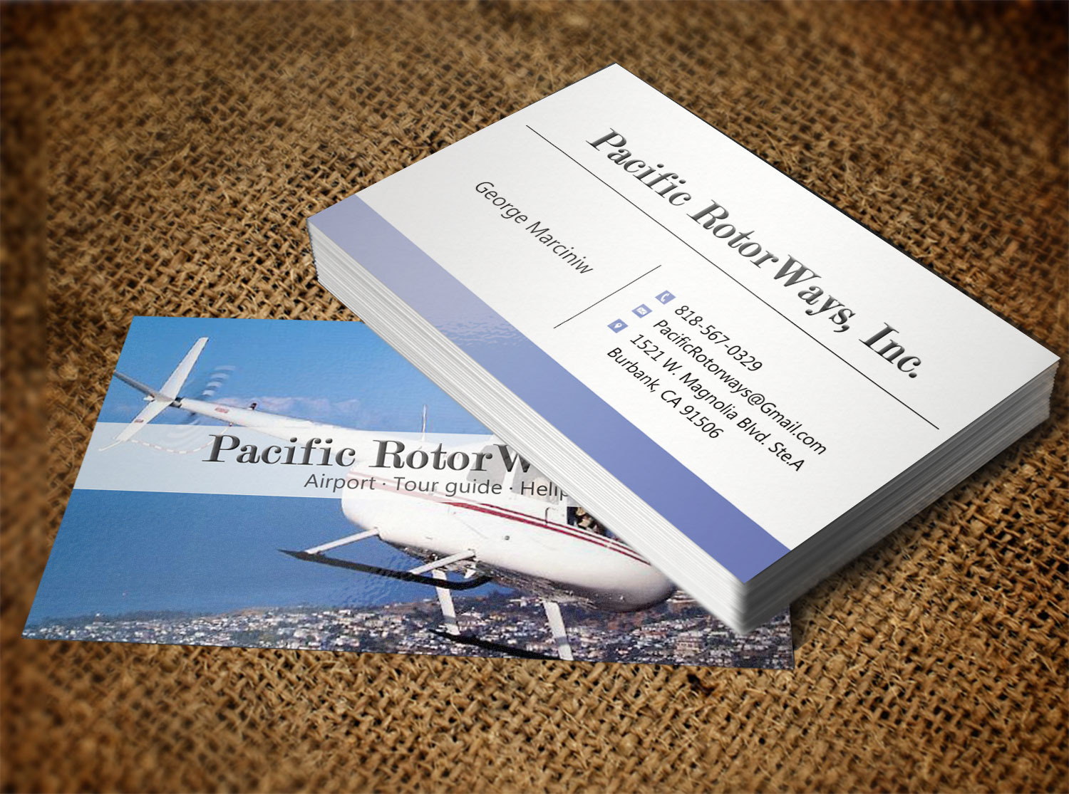 Business Card Design by Lanka Ama for Pacific RotorWays, Inc. | Design #8530088