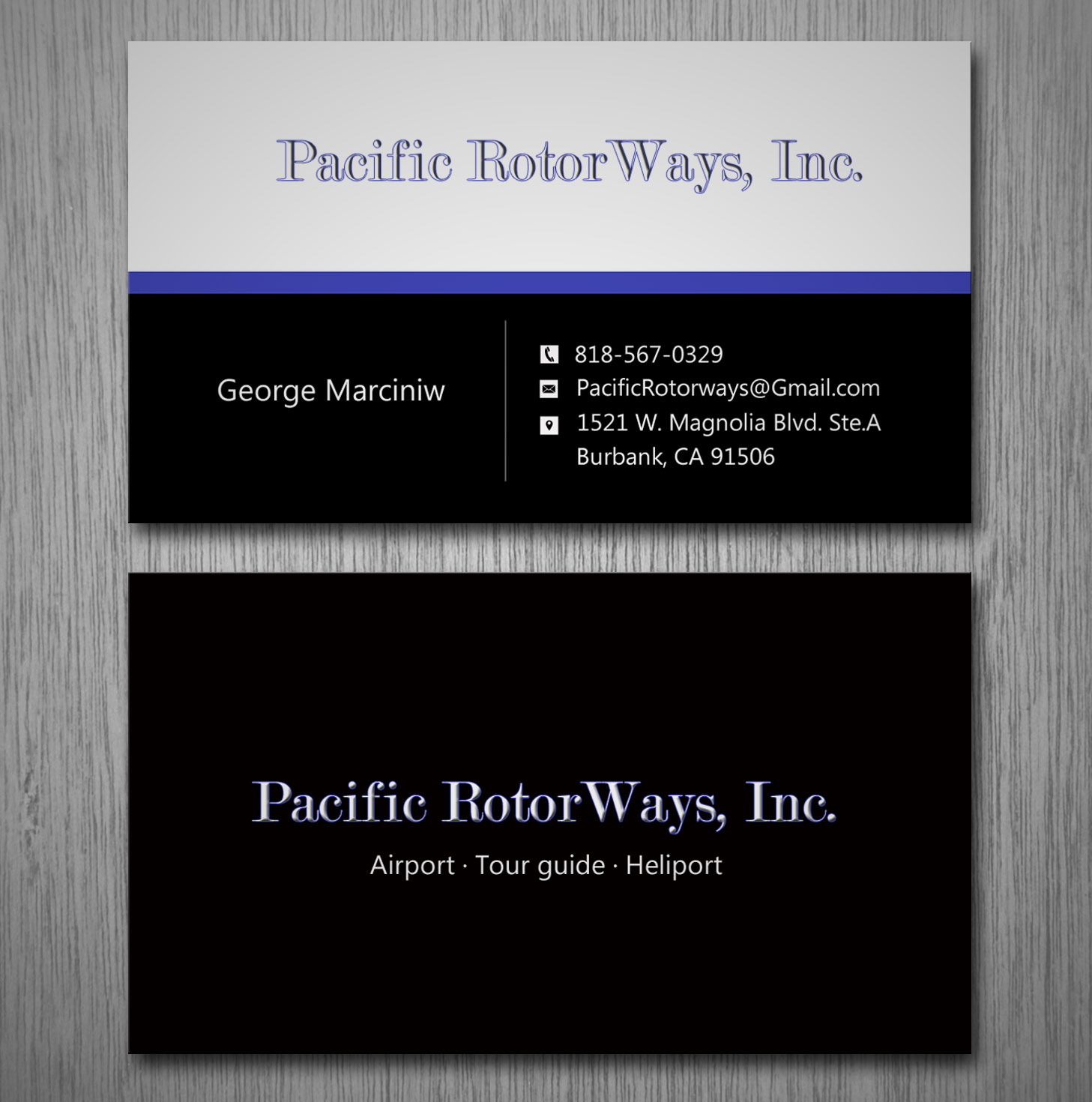Business Card Design by Lanka Ama for Pacific RotorWays, Inc. | Design #8530092
