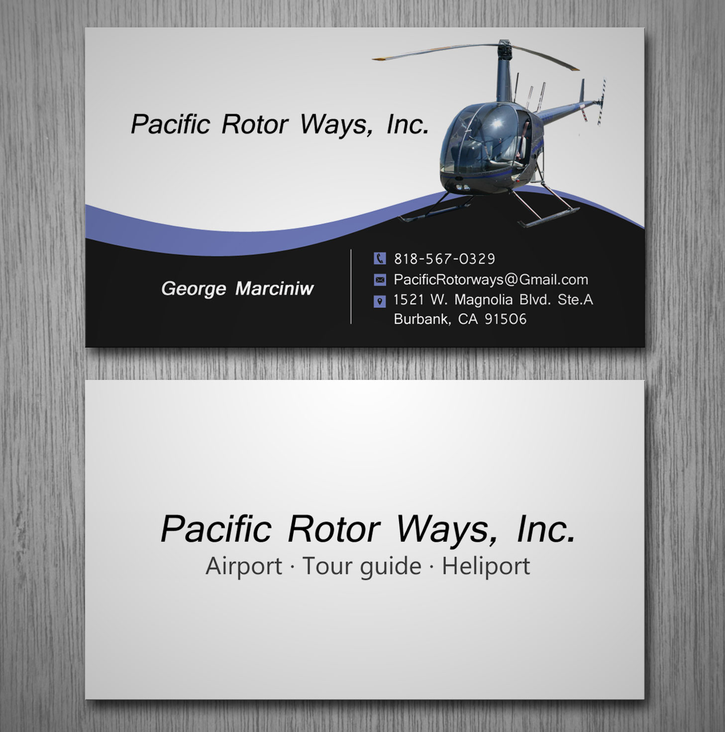 Business Card Design by Lanka Ama for Pacific RotorWays, Inc. | Design #8530094