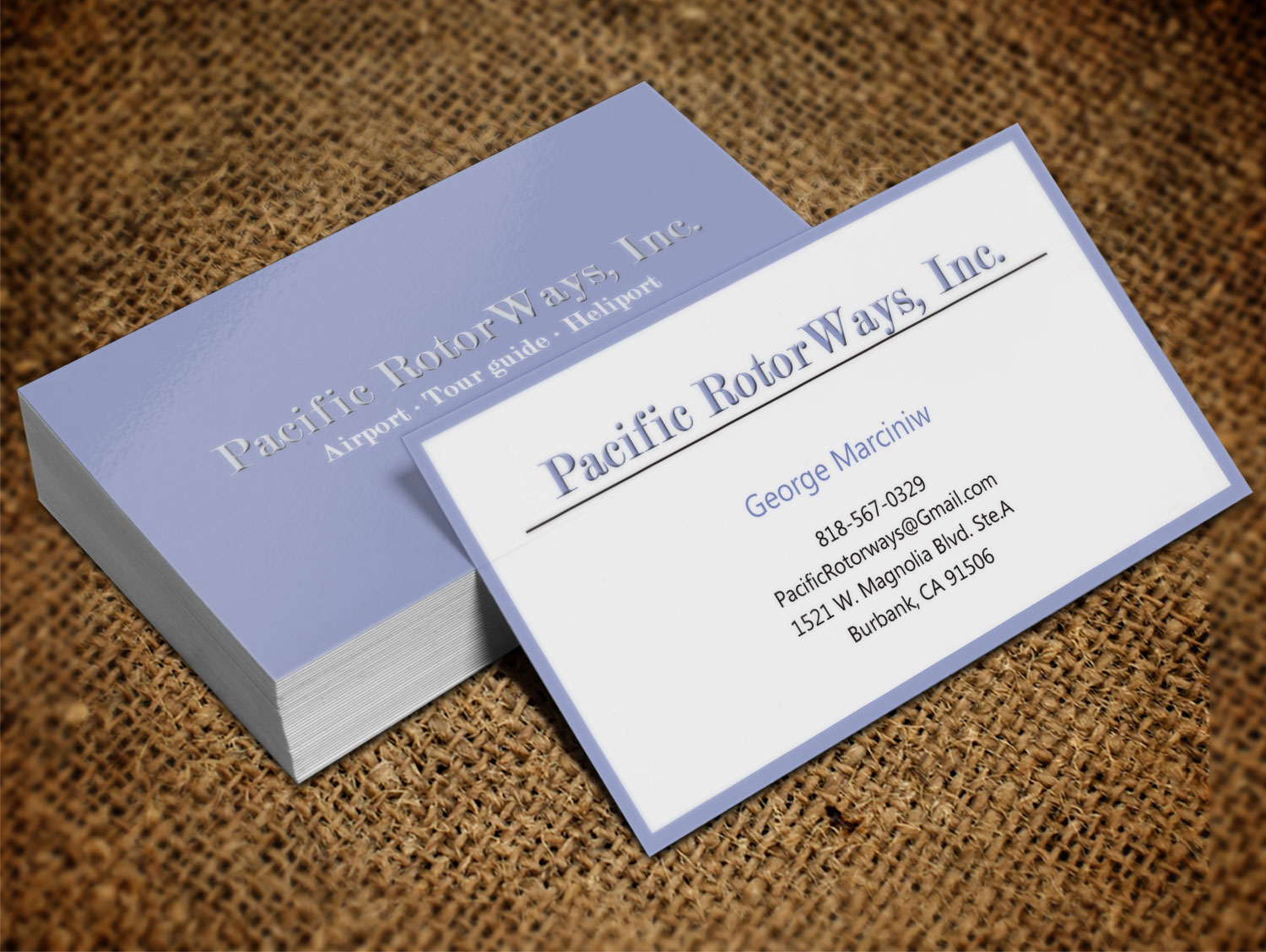 Business Card Design by Lanka Ama for Pacific RotorWays, Inc. | Design #8530095