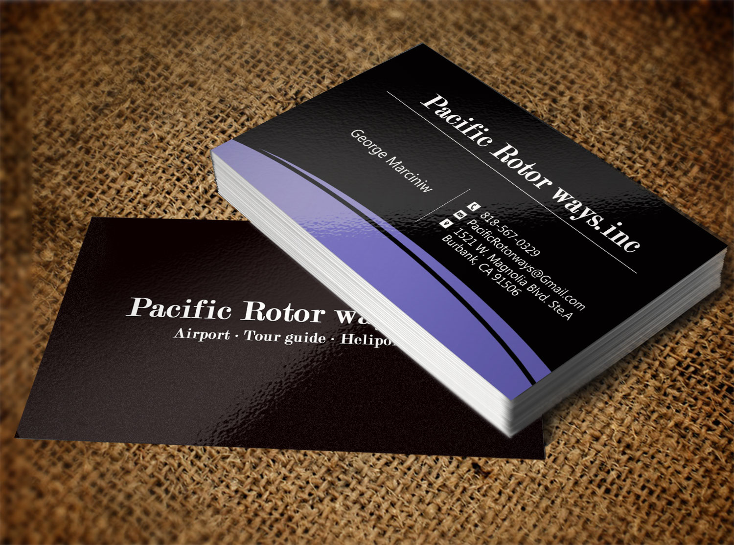 Business Card Design by Lanka Ama for Pacific RotorWays, Inc. | Design #8530096