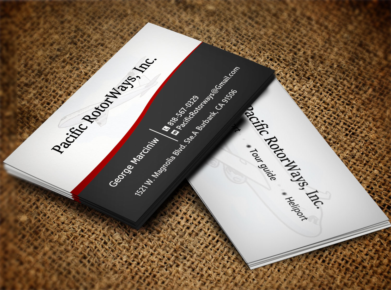 Business Card Design by Lanka Ama for Pacific RotorWays, Inc. | Design #8530101
