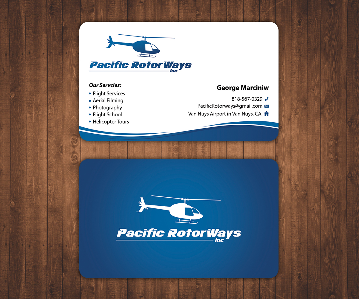 Business Card Design by Stylez Designz for Pacific RotorWays, Inc. | Design #9228971