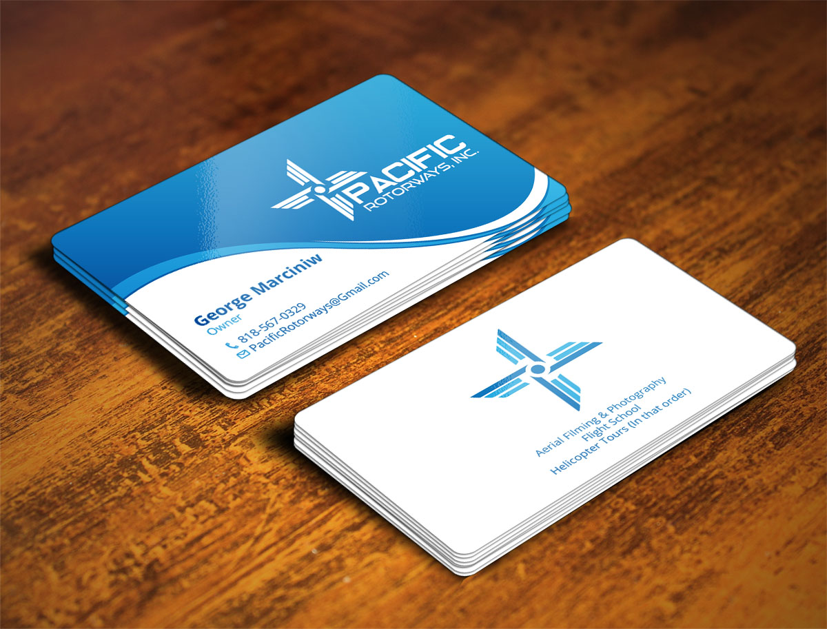 Business Card Design by Verified artistry (Design garden) for Pacific RotorWays, Inc. | Design #9190581