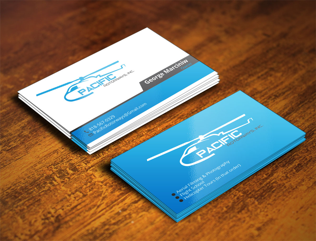 Business Card Design by Verified artistry (Design garden) for Pacific RotorWays, Inc. | Design #9190587