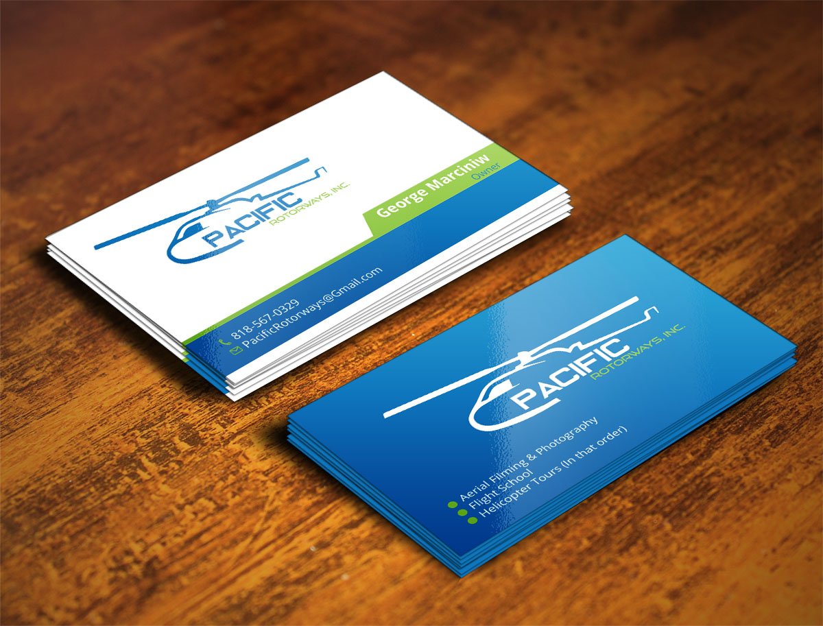 Business Card Design by Verified artistry (Design garden) for Pacific RotorWays, Inc. | Design #9190589