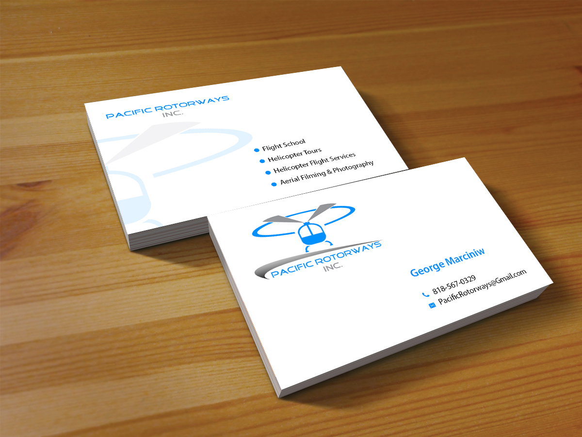 Business Card Design by Creations Box 2015 for Pacific RotorWays, Inc. | Design #8765509