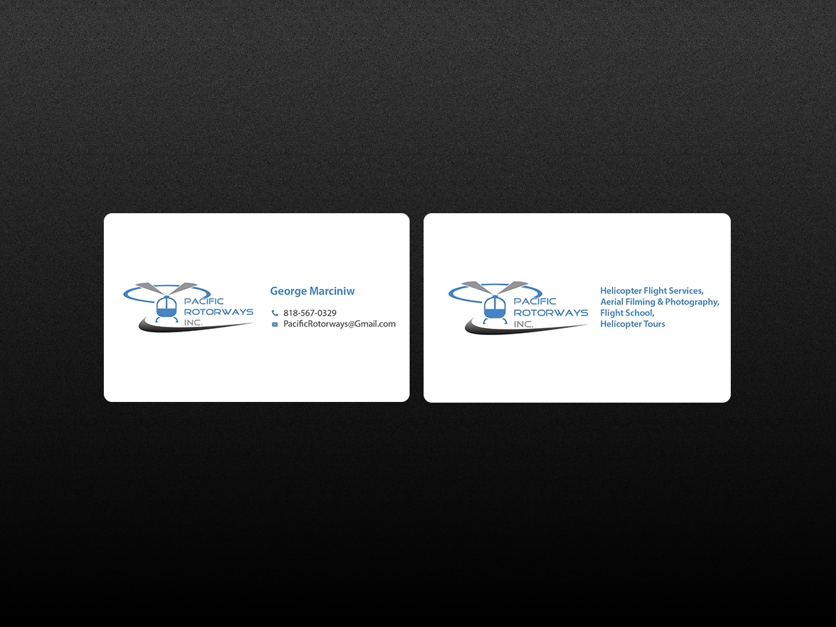 Business Card Design by Creations Box 2015 for Pacific RotorWays, Inc. | Design #8765518