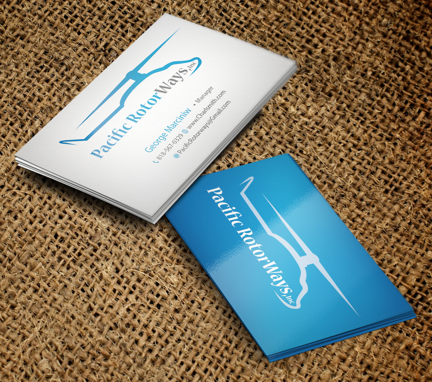 Business Card Design by PD Studios for Pacific RotorWays, Inc. | Design #9200593