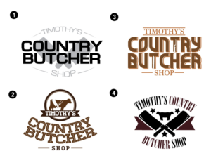 Logo Design by ney@onedaygraphics for Timothy's Country Butcher Shop | Design #8527808