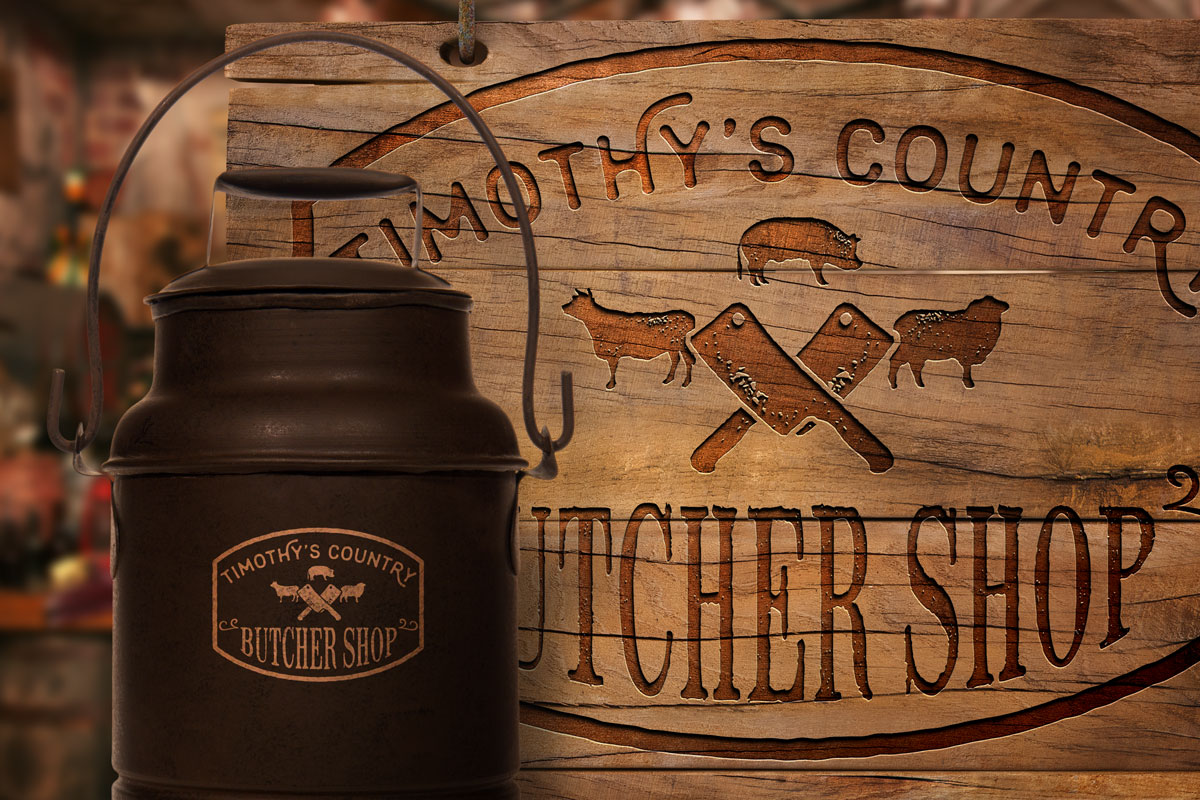 Logo Design by at-as for Timothy's Country Butcher Shop | Design #9169895