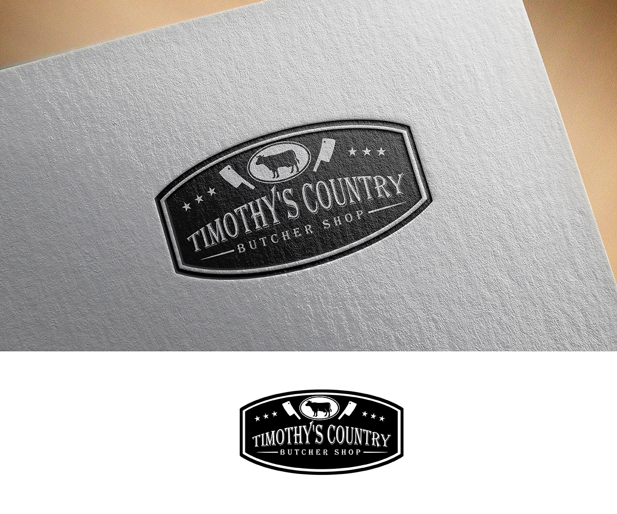 Logo Design by pixelgrapix for Timothy's Country Butcher Shop | Design #8528103