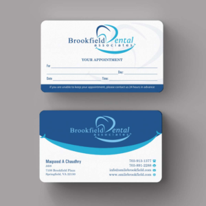 Business Card Design by INDIAN_Ashok for brookfield dental associates | Design: #8529749