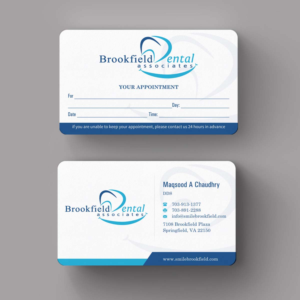 Business Card Design by INDIAN_Ashok for brookfield dental associates | Design: #8529752