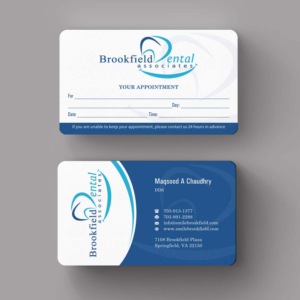 Business Card Design by INDIAN_Ashok for brookfield dental associates | Design: #8529753