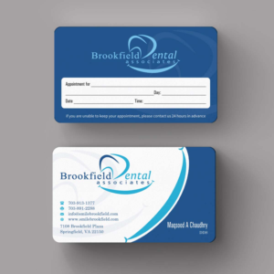 Business Card Design by INDIAN_Ashok for brookfield dental associates | Design: #8529756