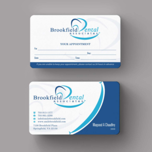 Business Card Design by INDIAN_Ashok for brookfield dental associates | Design: #8529763