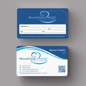 Business Card Design by INDIAN_Ashok for brookfield dental associates | Design: #8529764