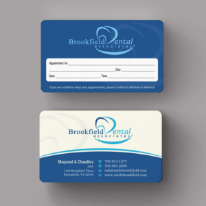 Diseño de Tarjeta de Presentación por INDIAN_Ashok para brookfield dental associates | Diseño: #8529778