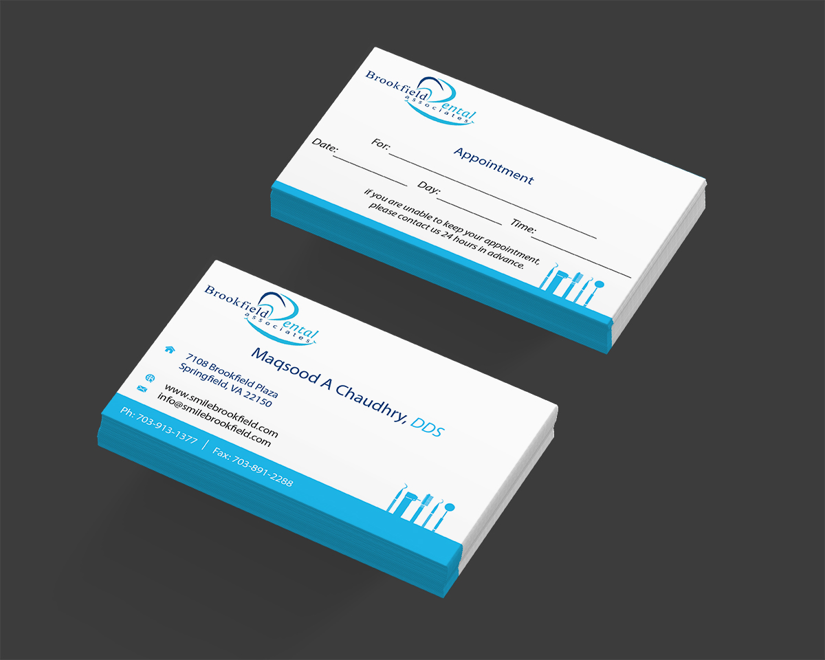 Visitenkarten-Design von darryl.tuburan für brookfield dental associates | Design #8527121
