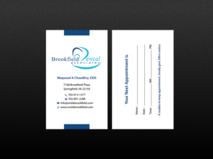 Diseño de Tarjeta de Presentación por Creations Box 2015 para brookfield dental associates | Diseño: #8765913