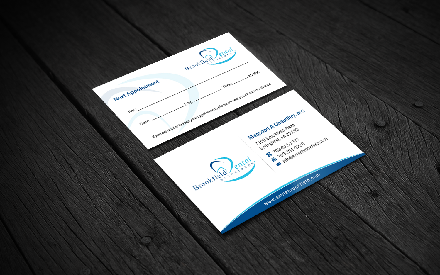 Diseño de Tarjeta de Presentación por Brand aid para brookfield dental associates | Diseño #8534985