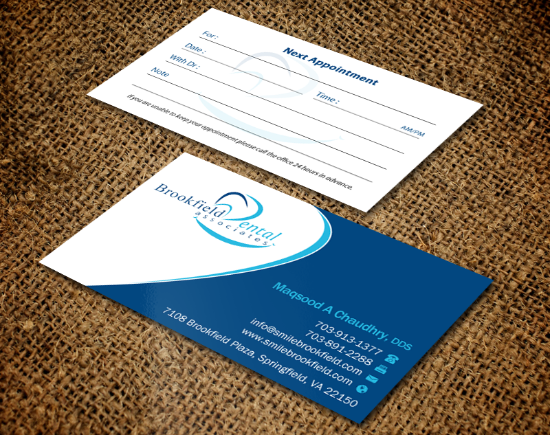 Business Card Design by Brand aid for brookfield dental associates | Design #9236782
