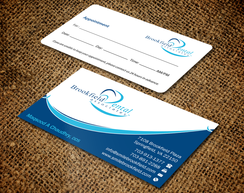 Business Card Design by Brand aid for brookfield dental associates | Design #9236783