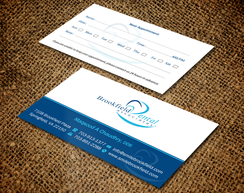 Business Card Design by Brand aid for brookfield dental associates | Design #9236784