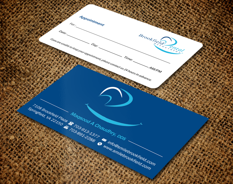 Business Card Design by Brand aid for brookfield dental associates | Design #9236787