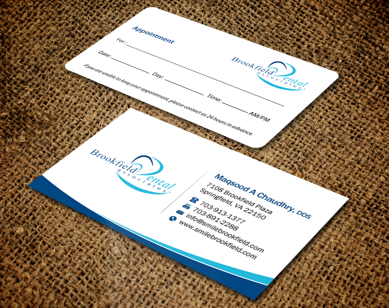 Business Card Design by Brand aid for brookfield dental associates | Design #9236791