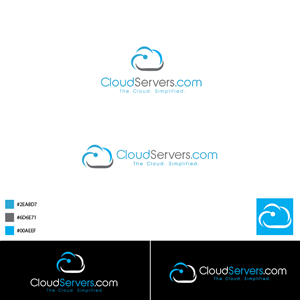 (Main text)CloudServers.com (tagline) The Cloud. Simplified.  | Logo Design by Alchemist