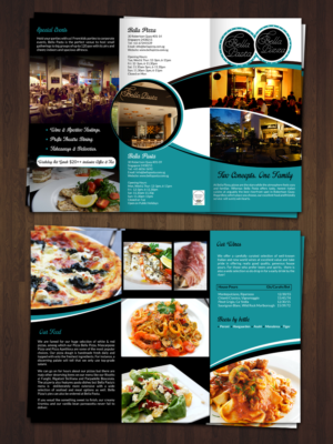 Bella Pizza & Pasta dual-restaurant promotional flyer